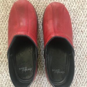 Women’s Dansko Work Clogs Red
